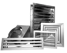 Imagem de grelhas difusores e dampers